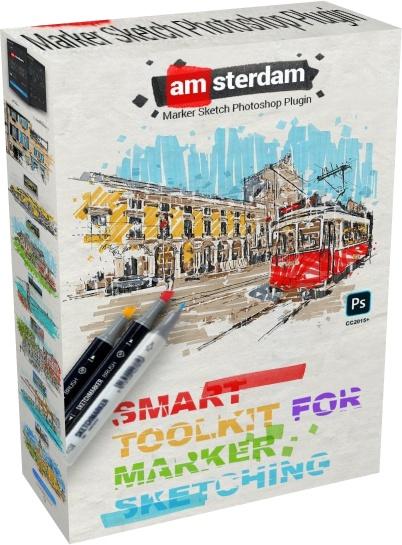 GraphicRiver - Marker Sketch Toolkit - Amsterdam - Photoshop Plugin