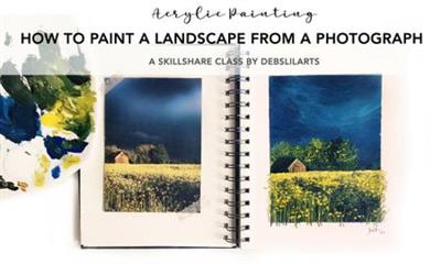 Acrylic Painting For Beginners: How To Paint A  Landscape From A Photograph