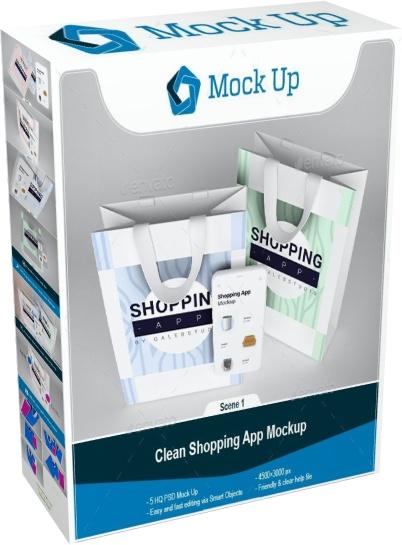 GraphicRiver - Clean Shopping App Mockup