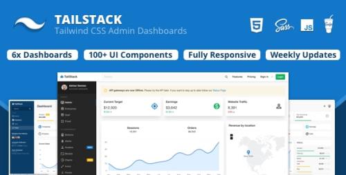 ThemeForest - TailStack v1.1.0 - Tailwind CSS Admin Dashboards - 28906006