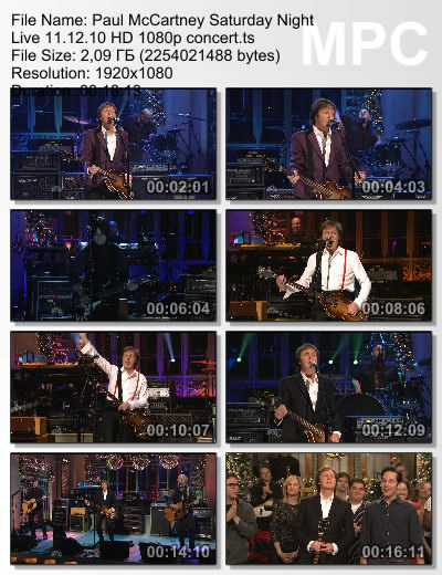 Paul McCartney - Saturday Night Live 2011 (BDRip)