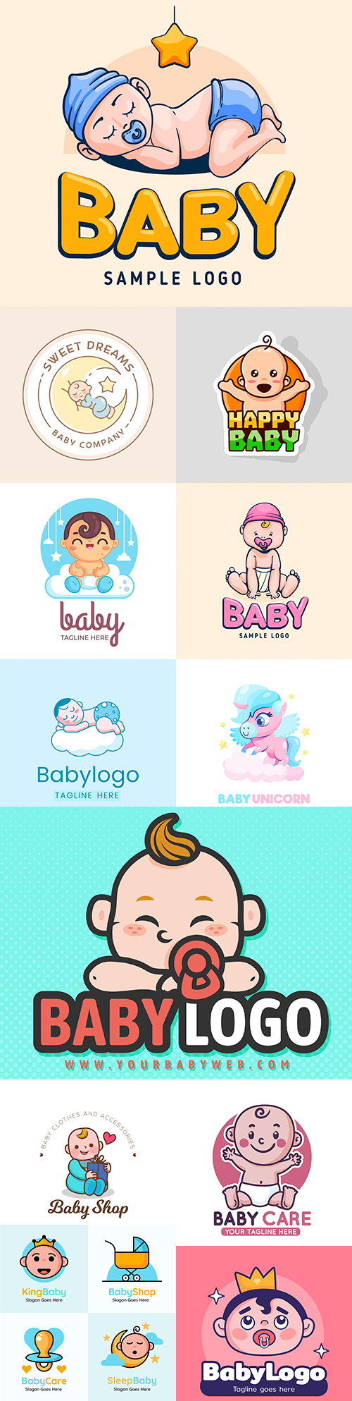 Baby brand name company logos corporate design
