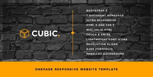 ThemeForest - Cubic v1.2 - One Page Creative Website Template - 7650531