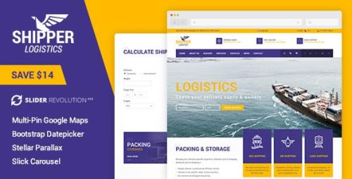 ThemeForest - Shipper Logistic v1.0 - Transportation HTML Template - 13783624