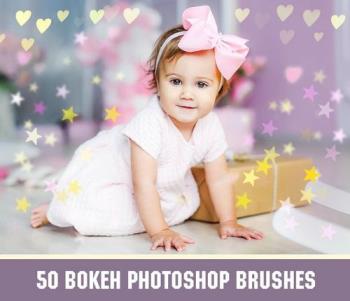 постер к 50 Bokeh Photoshop Brushes
