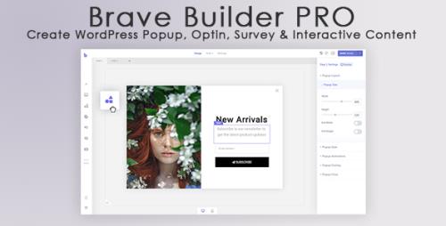 Brave Builder PRO v0.2.8 - WordPress Popup, Optin, Survey & Interactive Content - NULLED
