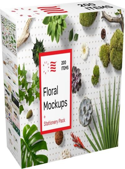 Creative Market - Floral Mockups + Stationery Pack