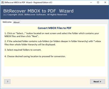 BitRecover MBOX to PDF Wizard 8.5
