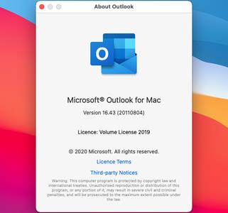 Microsoft Outlook 2019 for Mac v16.43 VL Multilingual