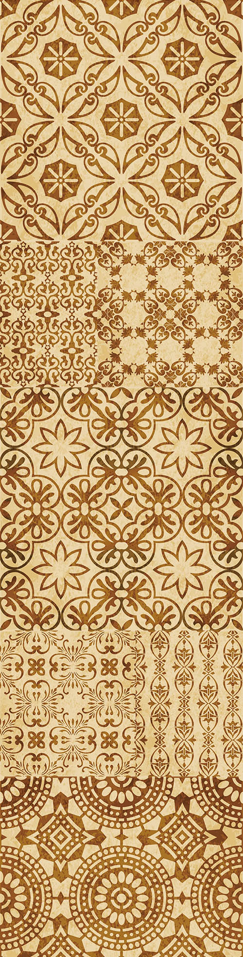 Retro brown textured background decorative elements
