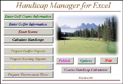 Handicap Manager 7.0.0.0  for Excel
