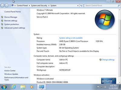 Windows 7 SP1 AIO (x64) Multilingual Preactivated November 2020