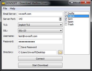 VovSoft Download Mailbox Emails  1.3