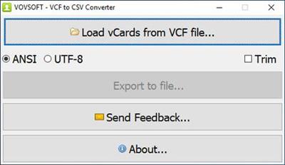 VovSoft VCF to CSV Converter 2.8 Multilingual