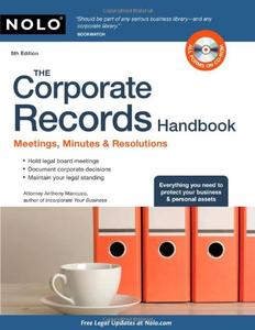 The Corporate Records Handbook Meetings, Minutes & Resolutions