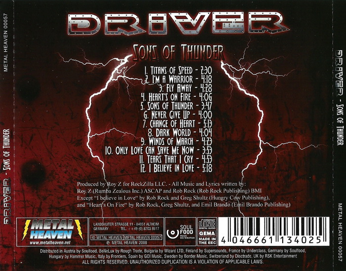 Driver - Sons Of Thunder (2008)