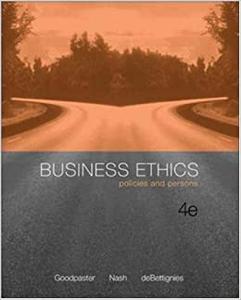 Business Ethics Policies and Persons