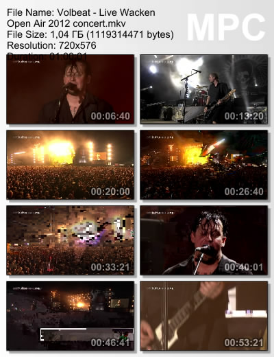 Volbeat - Live Wacken Open Air 2012 (DVDRip)