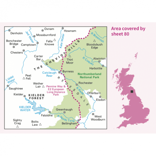 OS Northumberland Landranger Map (PNG)