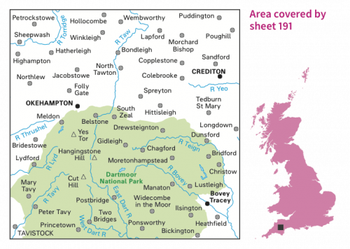 OS Dartmoor Landranger Map (PNG)