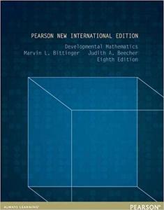 Developmental Mathematics Pearson New International Edition Ed 8