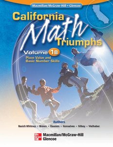 California Math Triumphs Place Value and Basic Number Skills, Volume 1B
