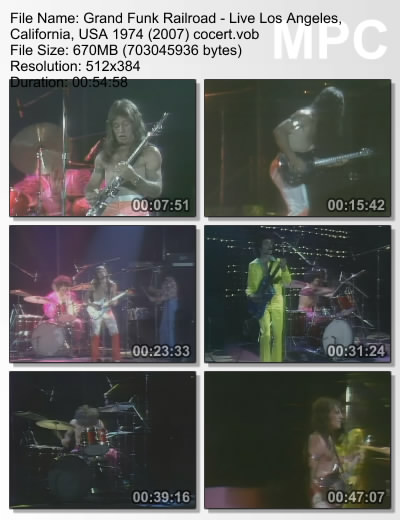 Grand Funk Railroad - Live Los Angeles, California, USA 1974 (2007) (DVDRip)