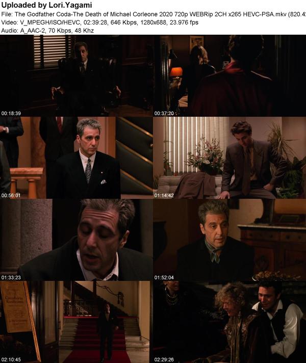 The Godfather Coda-The Death of Michael Corleone 2020 720p WEBRip 2CH x265 HEVC-PSA