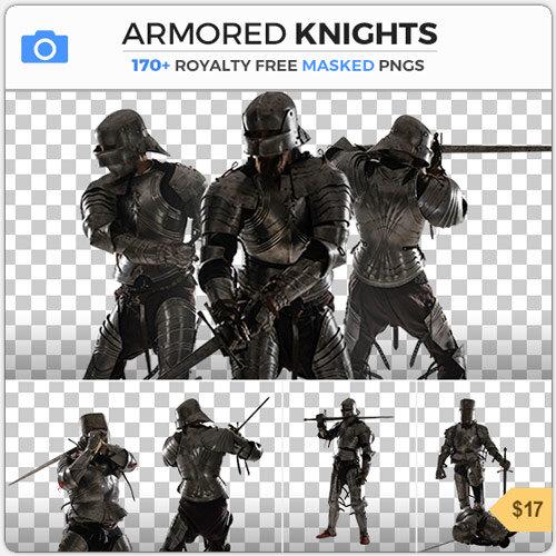 PHOTOBASH - ARMORED KNIGHTS (PNG)