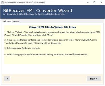 BitRecover EML Converter Wizard 8.9