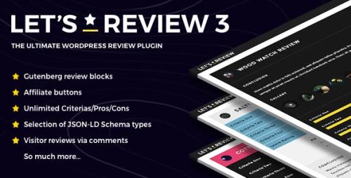 CodeCanyon - Let's Review v3.2.8 - WordPress Plugin With Affiliate Options - 15956777