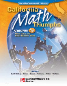 California Math Triumphs Place Value and Basic Number Skills, Volume 1A