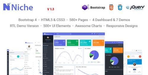 ThemeForest - Niche v1.3 - Powerful Bootstrap 4 Dashboard and Admin Template - 20955722