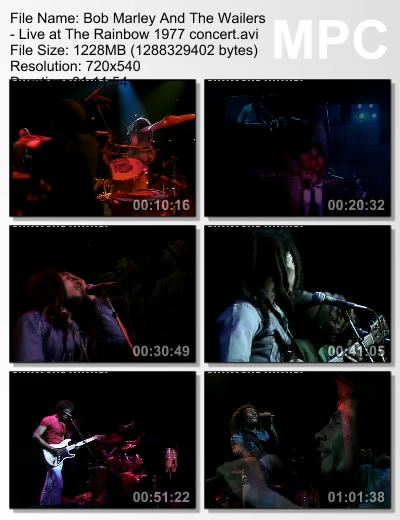 Bob Marley And The Wailers - Live at The Rainbow 1977 (DVDRip)