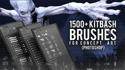 ArtStation   1500+ Kitbash Brushes for Concept art for Photoshop