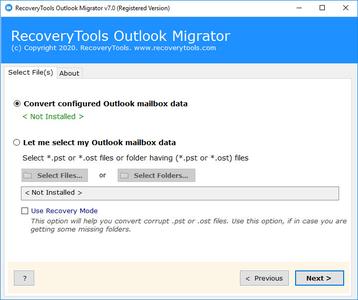 RecoveryTools Outlook Migrator 7.0