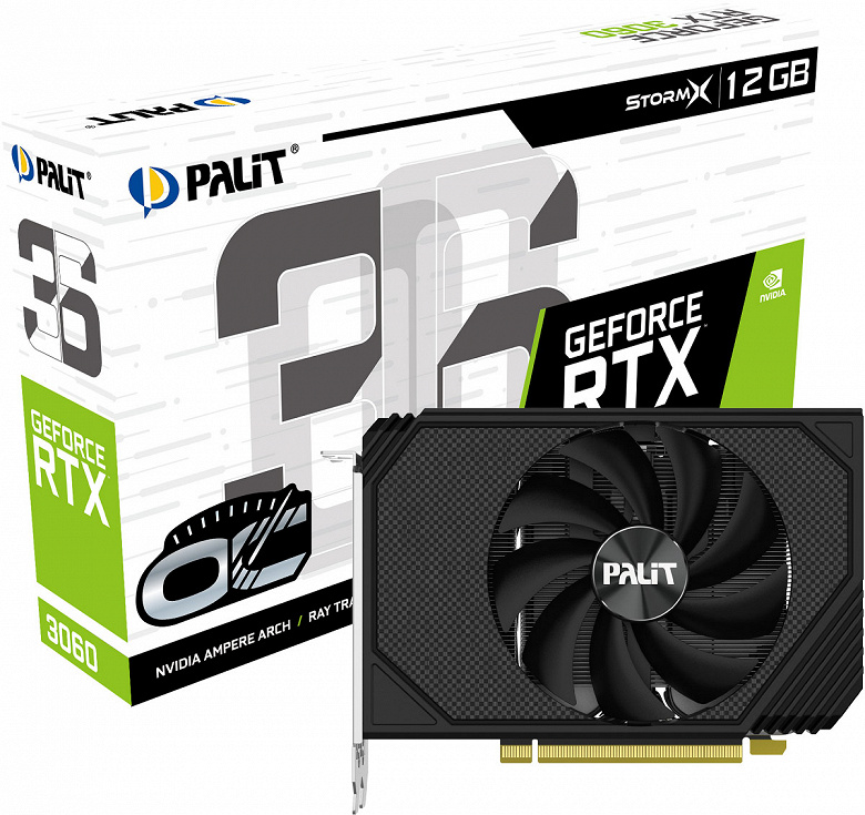 Видеокарта Palit GeForce RTX 3060 StormX превосходно подойдет для компактного ПК