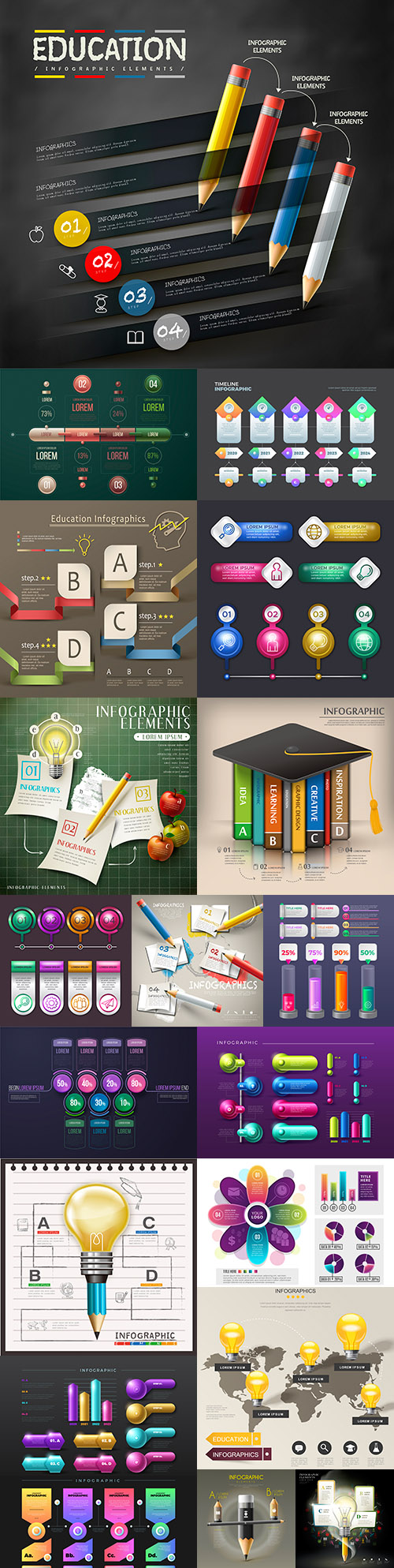 Infographics business options elements collection 13
