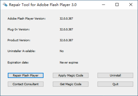 Repair Tool for Adobe Flash Player 3.0