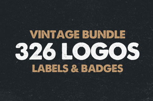 Creative Market - MEGA BUNDLE 326 Vintage Logos Badges