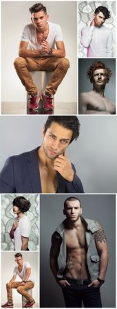 Handsome and stylish men stock photo