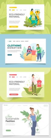 Painted fashion eco template and dress donation landing page