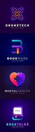 Creative gradient logo template design brand name
