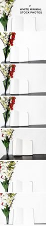 7 White Minimal Floral Stock Photos
