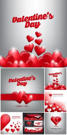 Hearts for valentine's day in vector