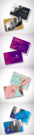 Modern template business card design with photo