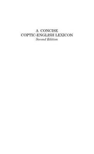 A Concise Coptic-English Lexicon