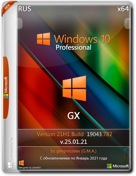 Windows 10 Pro x64 21H1.19043.782 GX v.25.01.21 (RUS/2021)