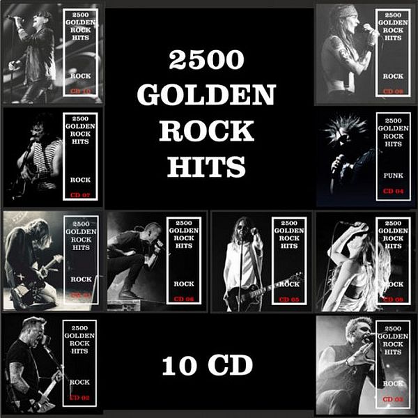 2500 Golden Rock Hits (10CD) Mp3