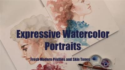 SkillShare - Expressive Watercolor Portraits Fresh Modern Profiles and Skin Tones